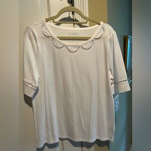 BRAND NEW  Talbots short sleeve white top